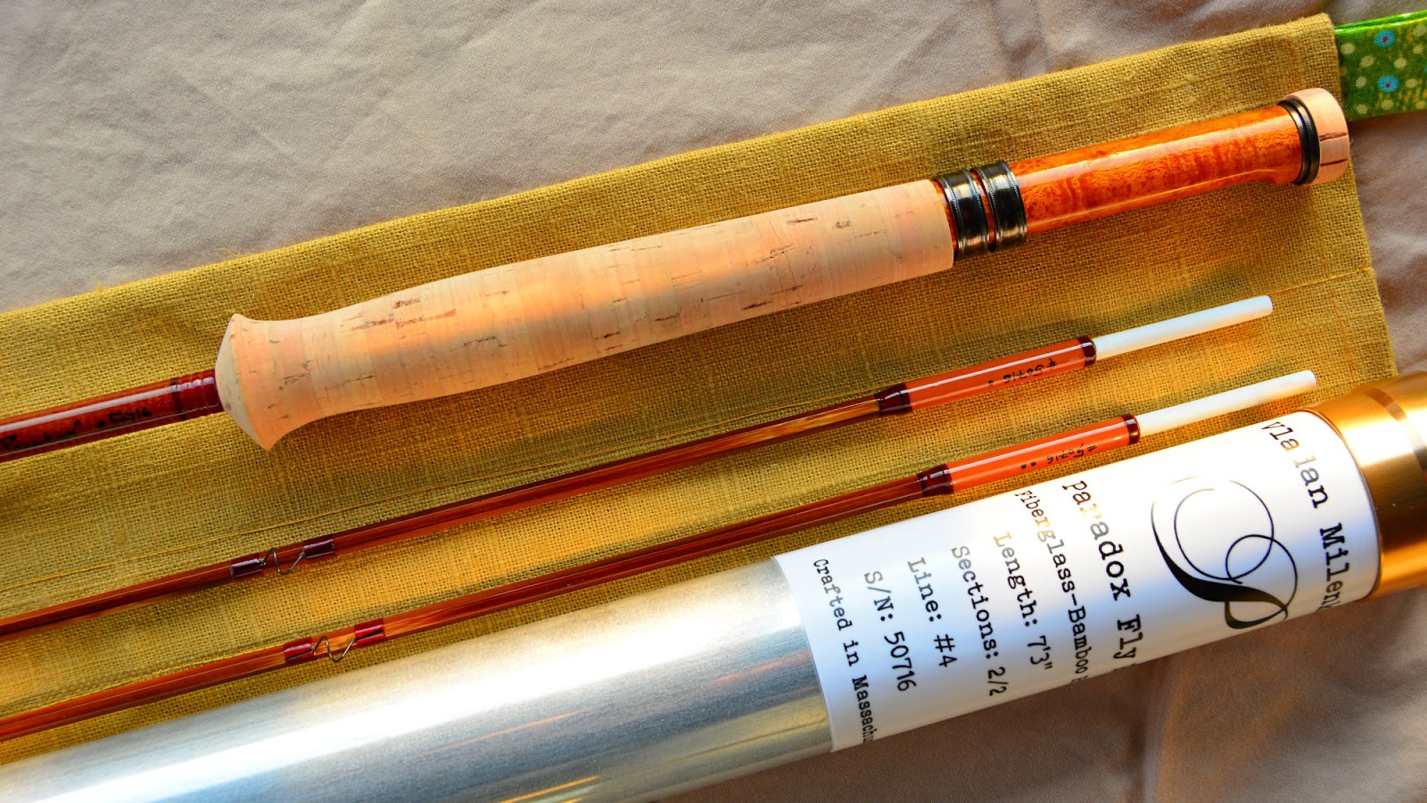 Milenkovic 734 Paradox Fly Rod (FiberglassBamboo Hybrid) Rod Photos