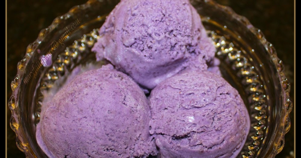 Tried & Tested Experiments in the Kitchen No Machine Ube Ice Cream