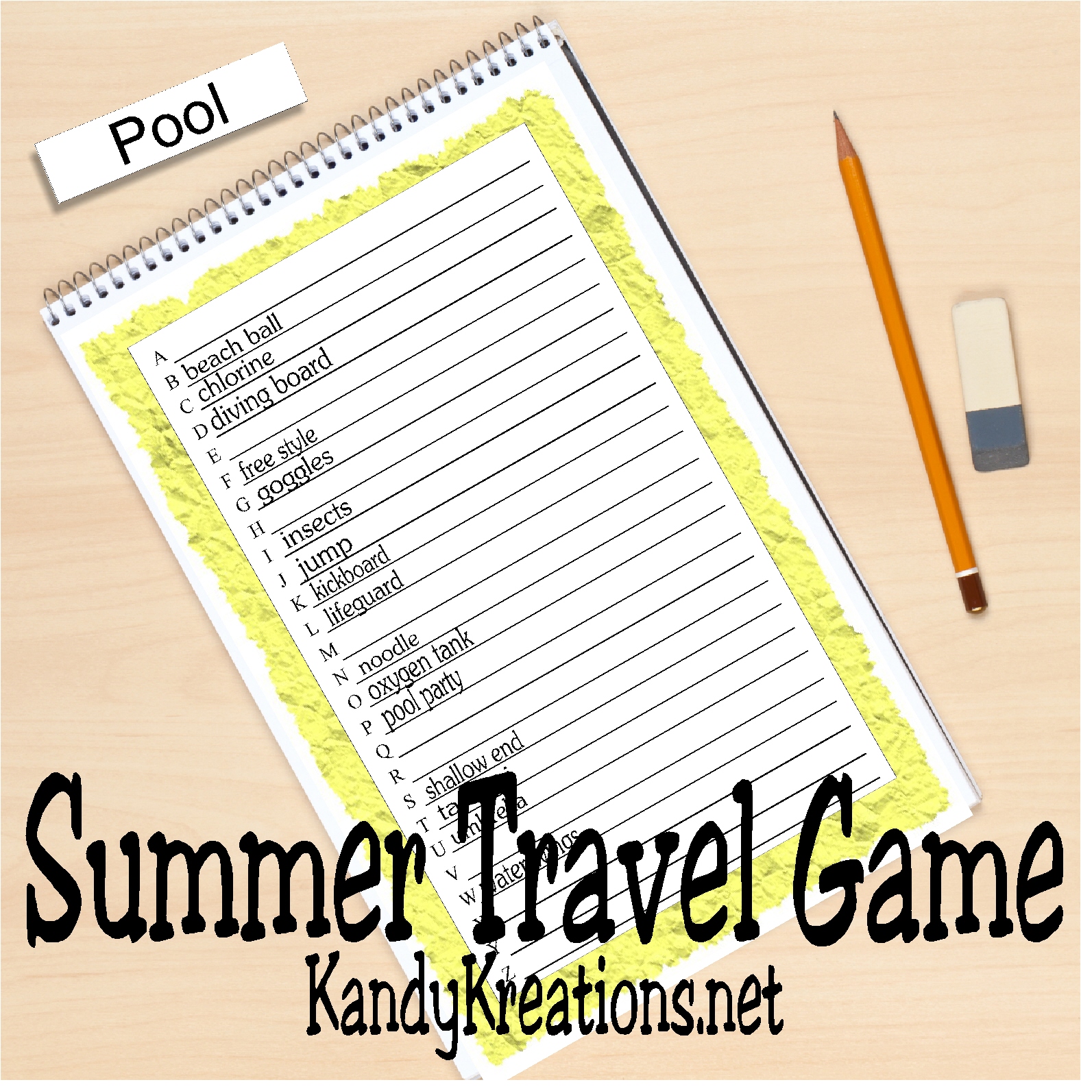 DIY Party Mom: Summer Travel Game Printable