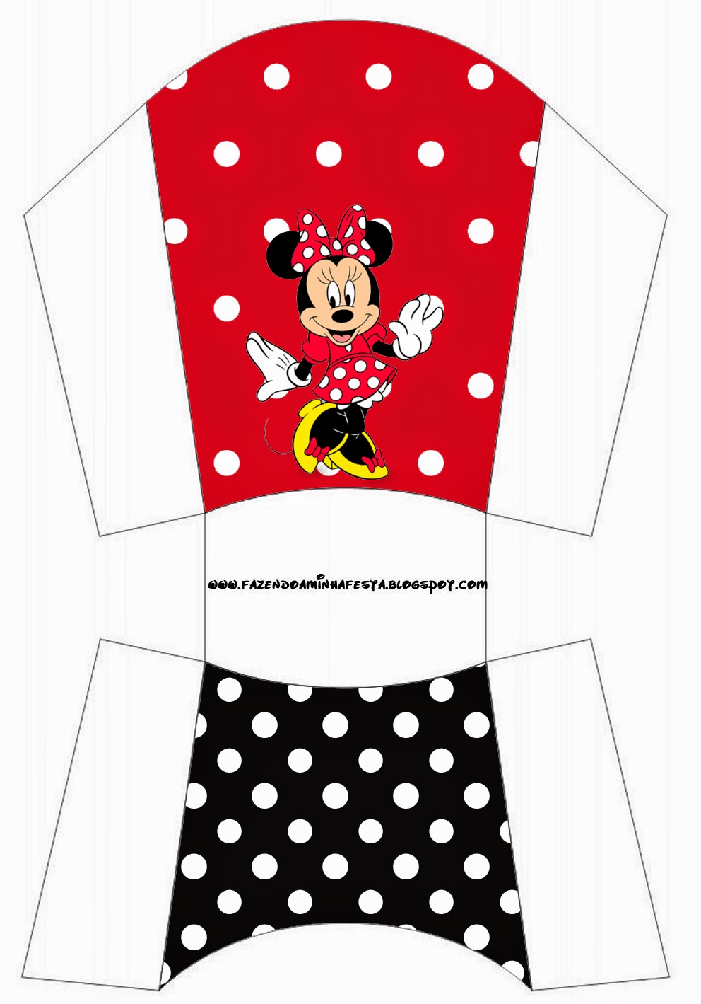 Minnie Rojo: Cajas para Imprimir Gratis.
