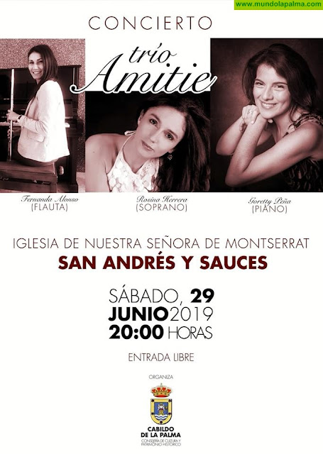 Concierto del Trio Amitie en San Andrés y Sauces