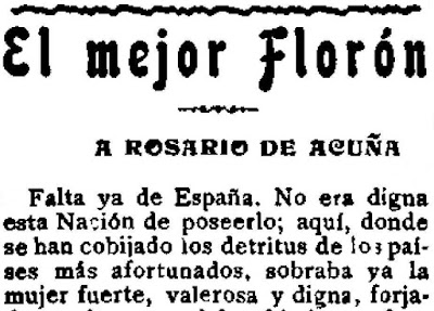 Fragmento del artculo El mejor florn, publicado en El Motn (19-5-1923)