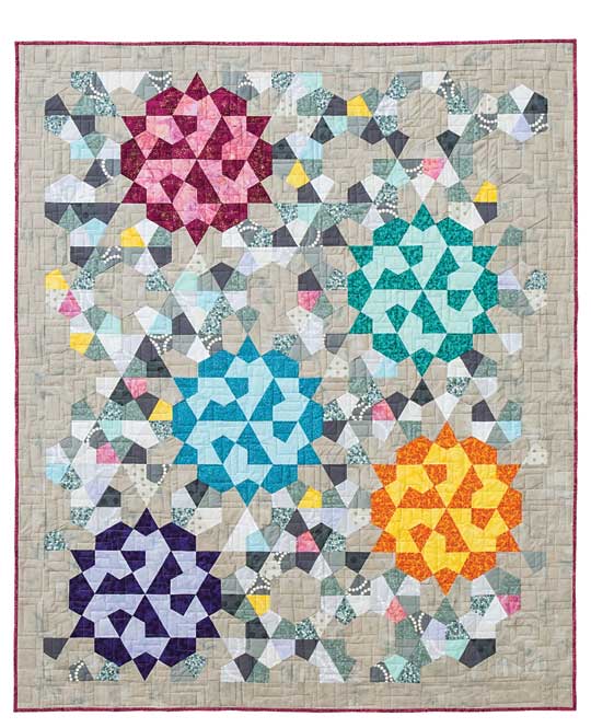 Quilt Pattern & Template - Marti Michell - Interlocking Hexagons - Ode