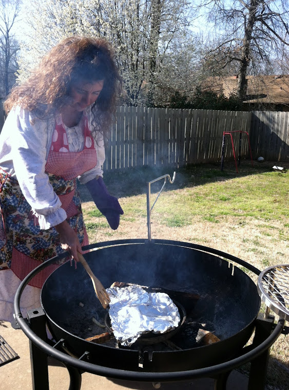 Fried Taters in the Fire Pit! YUM!