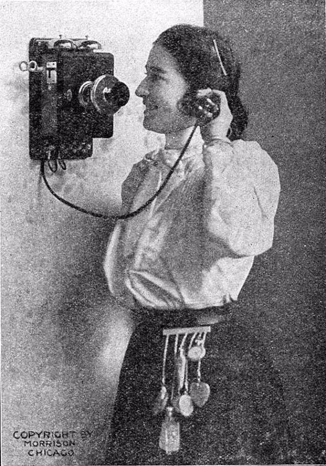 Old Photos of People Talking on Telephones