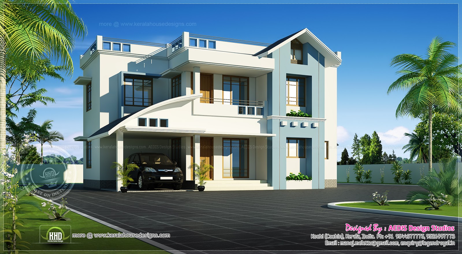 1600 Sq FT 3 Bedrooms House Elevation