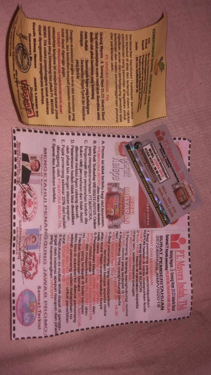 Daftar Kupon Undian Roma Kelapa