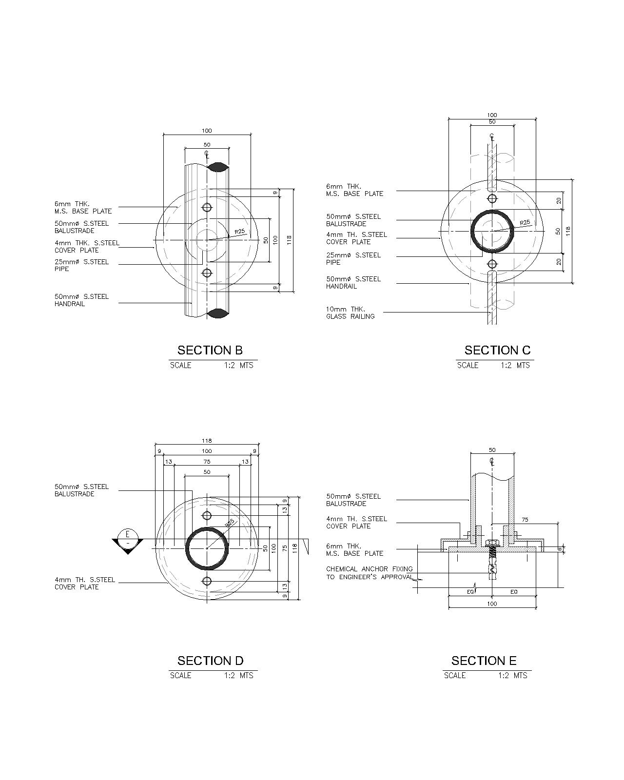Phil. Arch. Review GLASS RAILING DETAIL