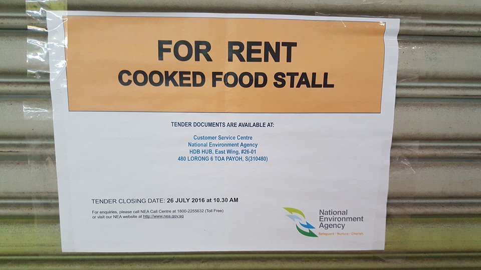 Food Stalls for RENT ! Food Stall for Rent at Tekka Hawker Centre