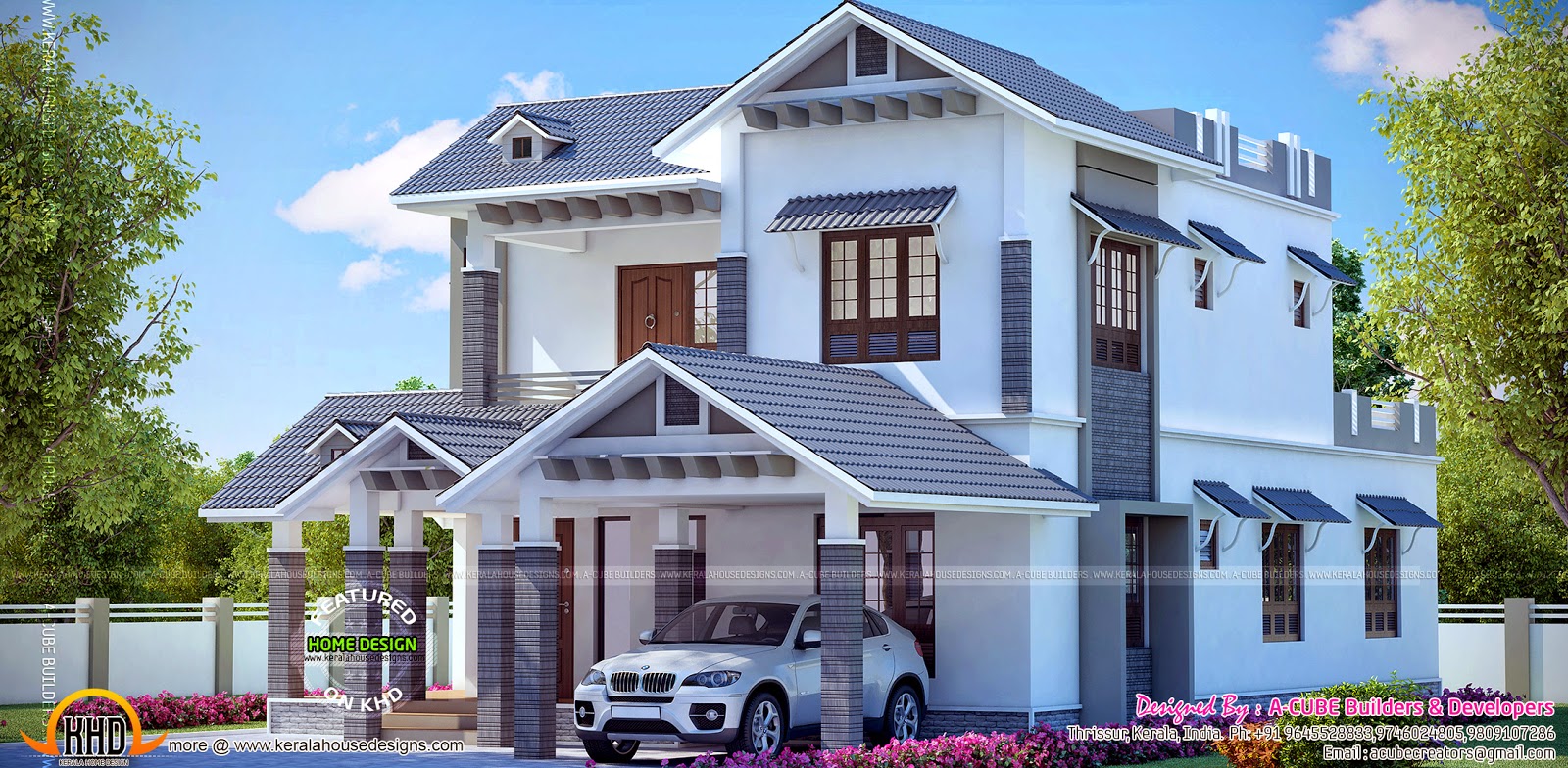 Beautiful Kerala model house - Kerala home design and floor plans