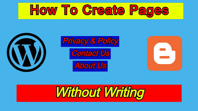 How to create Privacy & Policy, Contact Us, About Us Page For Your Website How to create Privacy & Policy, Contact Us, About Us Page For Your Website