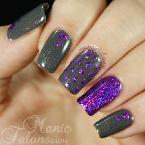 Manic Talons Nail Design: A First Attempt at Nail Foils - Foiled Dots