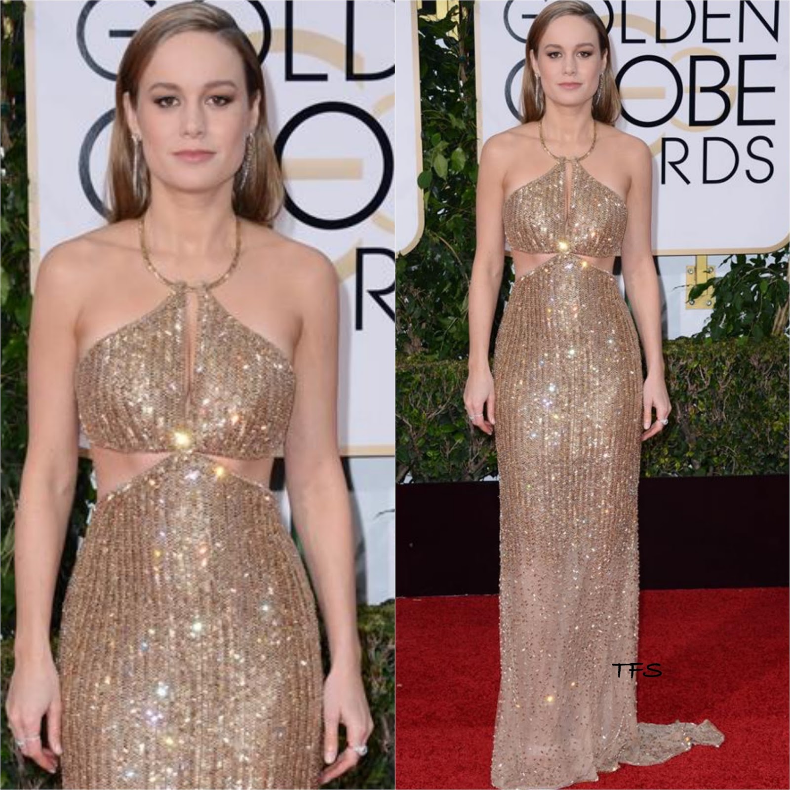 stapel poeder stormloop Brie Larson in Calvin Klein Collection at the 73rd Annual Golden Globe  Awards