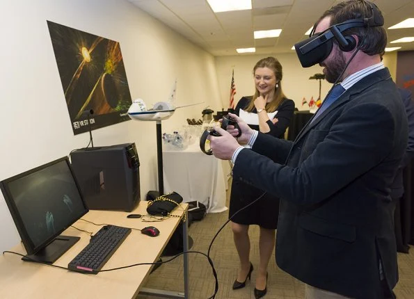 Princess Stéphanie and Prince Guillaume of Luxembourg visited NASA Frontier Development Lab / SETI Institute in Mountain View