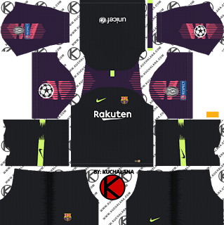 F.C. Barcelona 2018/19 Nike UCL Kit - Dream League Soccer Kits