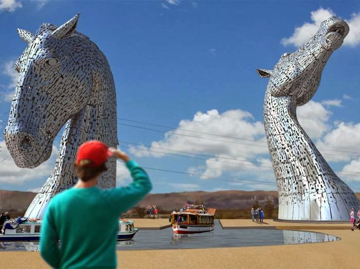 The Kelpies — Sculpted by Andy Scott The Helix is a 350ha park built on land between Falkirk & Grangemouth. Built as a Living Landmark, The Helix connects 16 communities across the Falkirk Area.