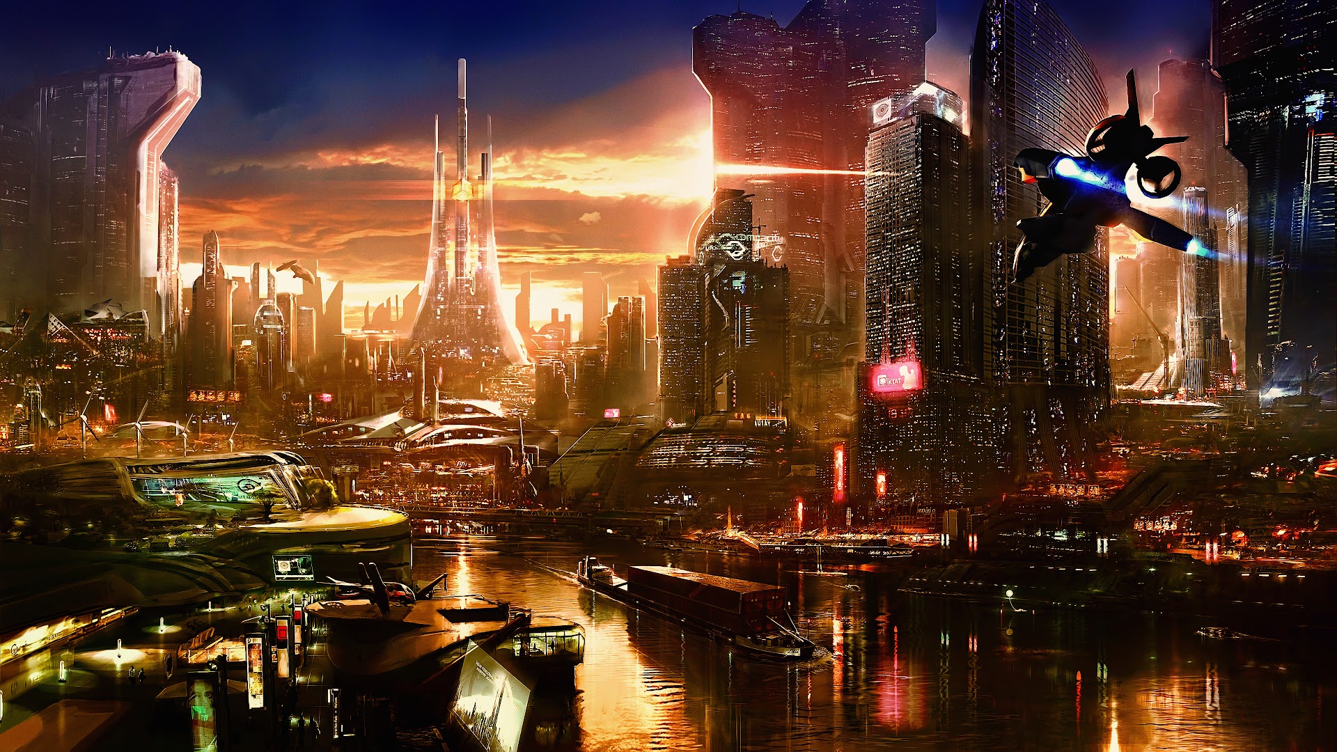 Sci-Fi, City, Buildings, Cityscape, 4K, #145 Wallpaper Pc Desktop