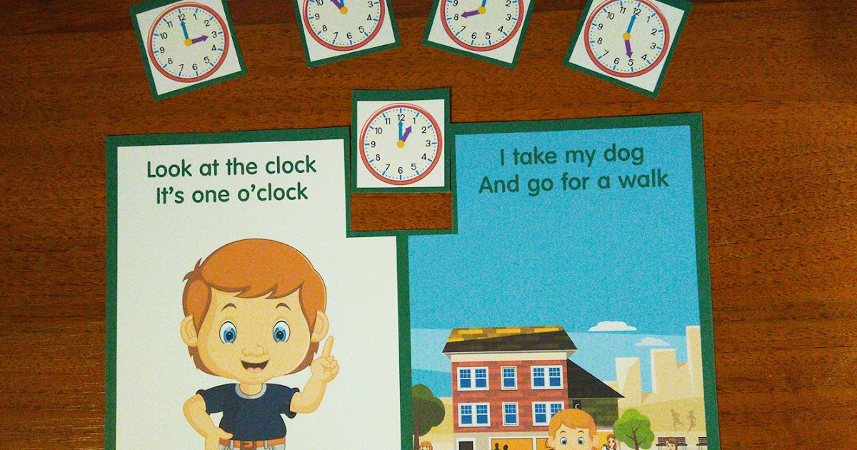 Telling Time on Clock RhymeBased Worksheets