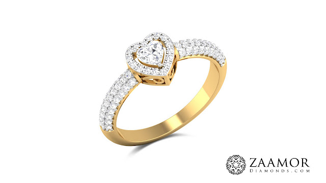 Gladyce Heart Cut Solitaire Ring