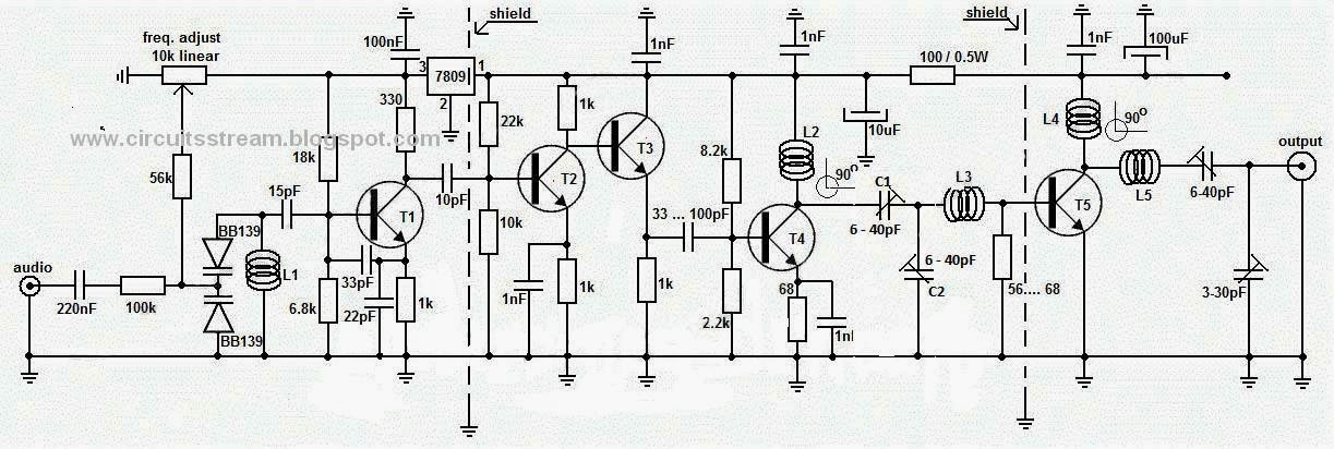 Build a 1W Long Range FM Transmitter Circuit Diagram | Electronic