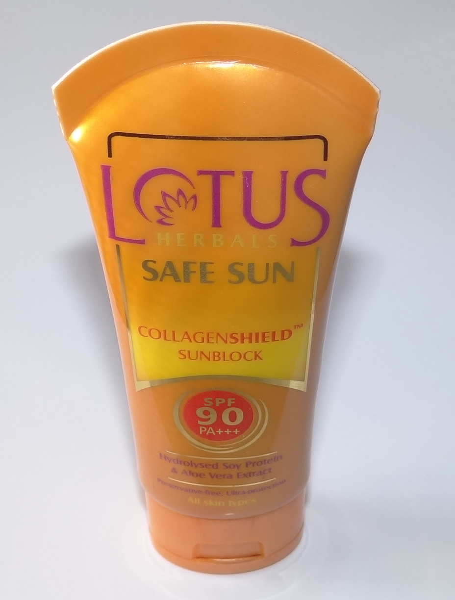Lotus Herbals Sun Safe lotion SPF 90 review, photos Chamber of beauty