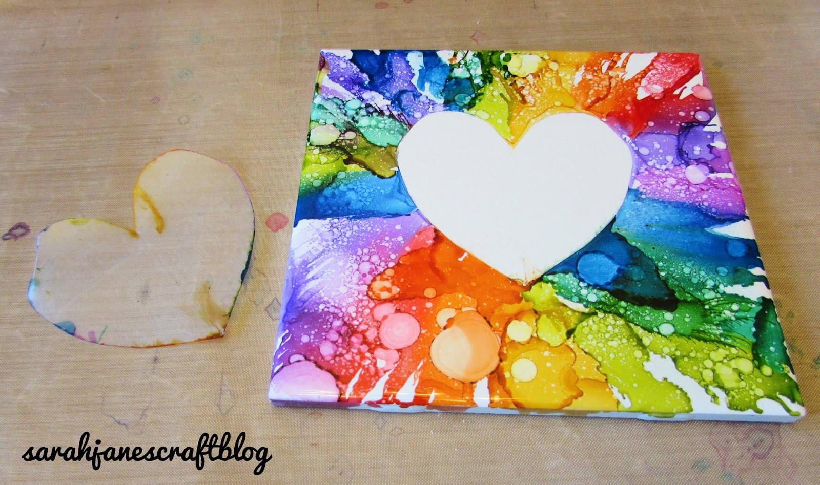 How To Make Colorful Alcohol Ink in Resin Hearts