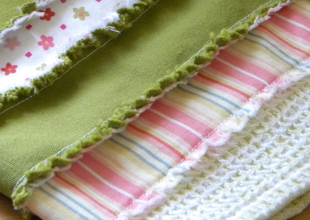 homework Sew and Tell fabric strip towel