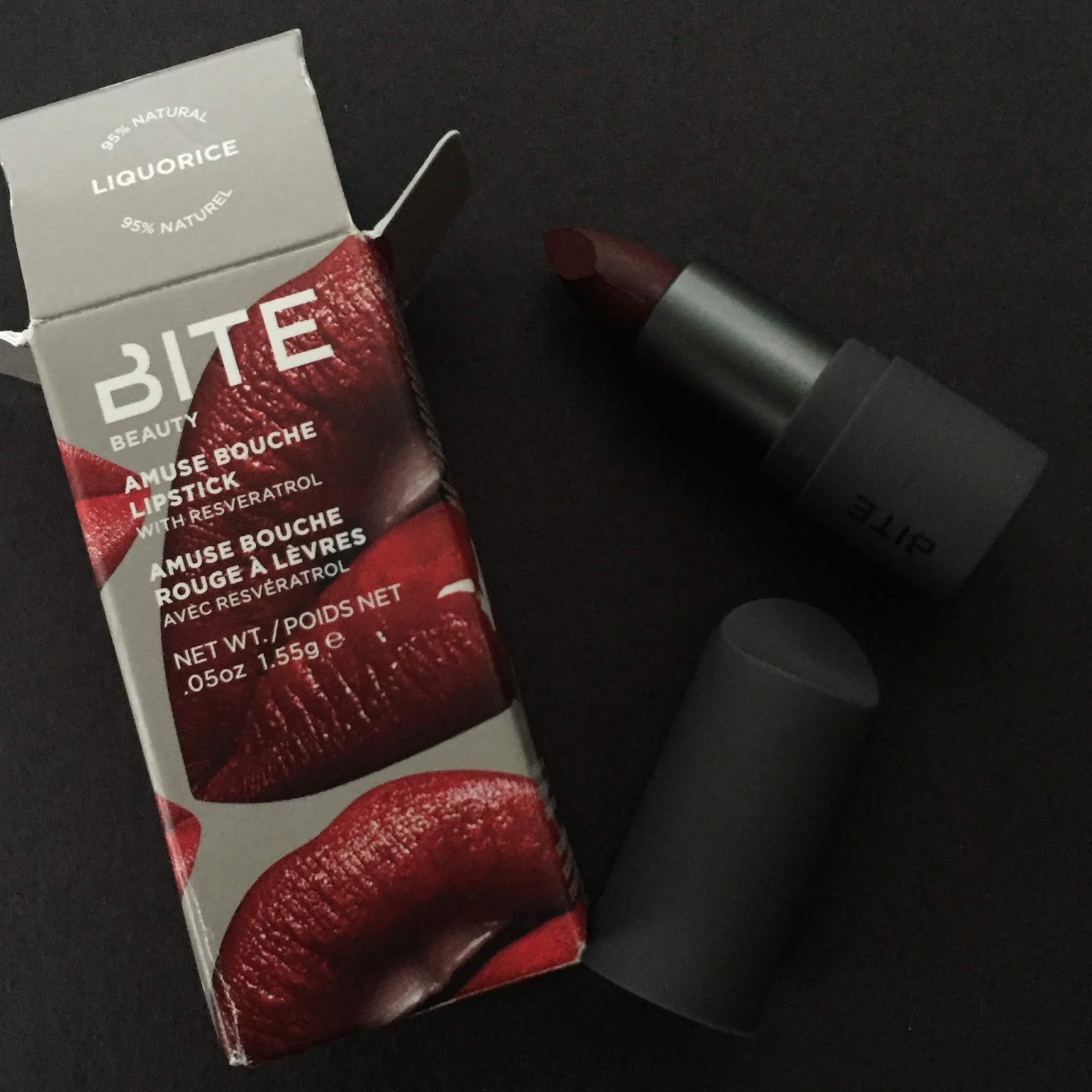 Bite Amuse Bouche Lipstick in Liquorice Review & Swatches A Very