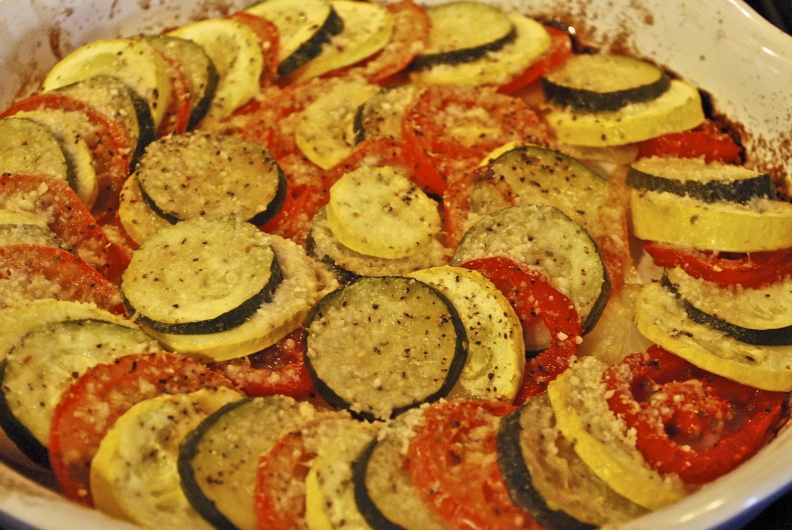 "Pointless" Meals Zucchini, Yellow Squash and Tomato Tian