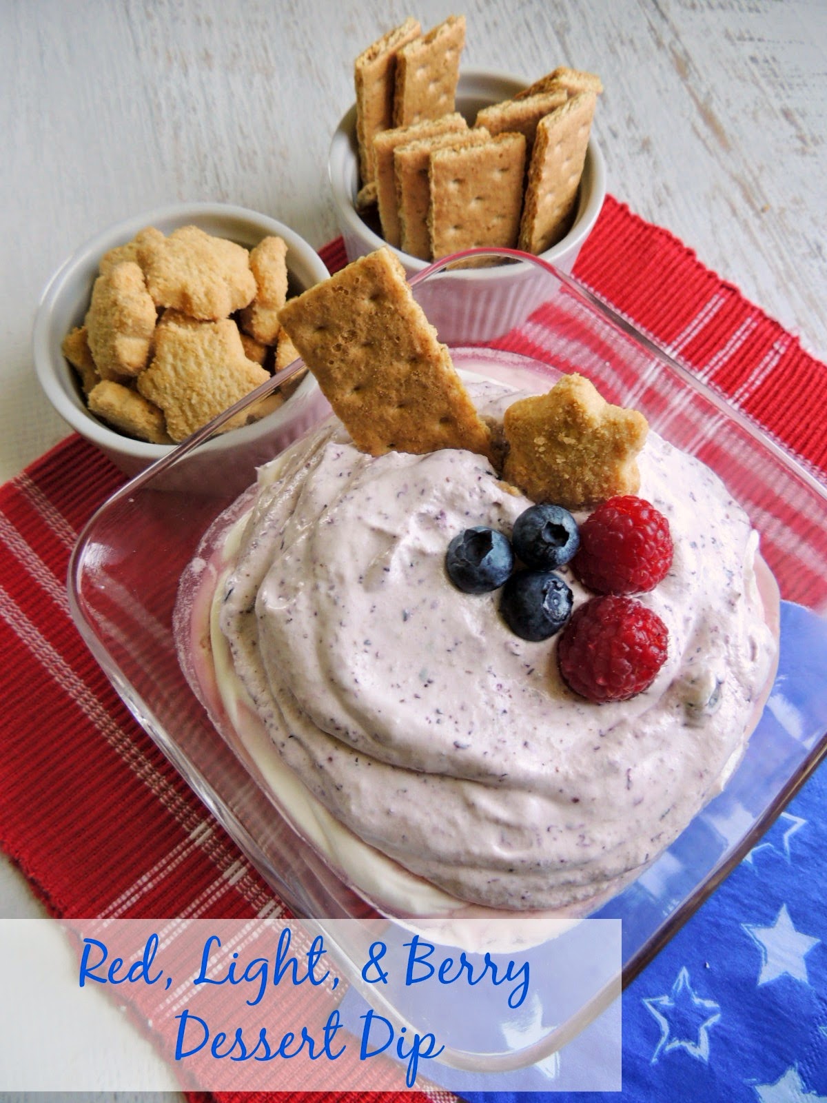 With just 4 simple ingredients, you can make this light & fruity three-layered dessert dip in minutes. And it just happens to have a natural color palette of red, white, & blue- perfect for the Fourth of July.