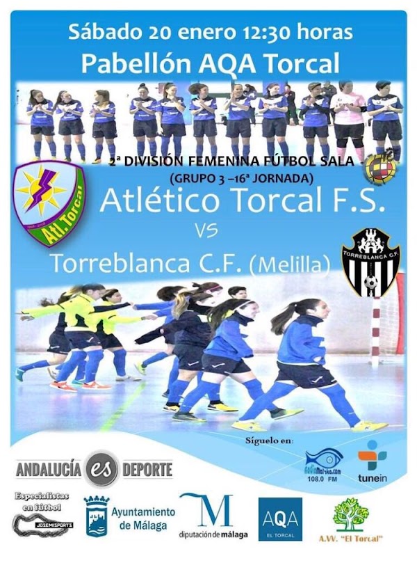 Atlético Torcal y Torreblanca Melilla miden fuerzas a mediodía (12:30)