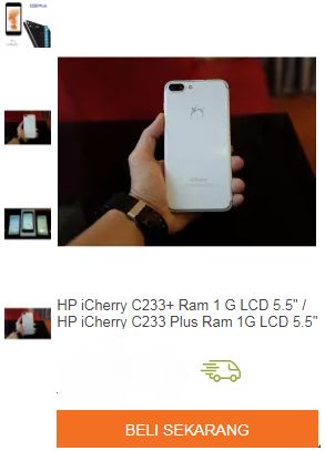 jadi smartphone teranyar yang dirilis jelang final tahun HP I-Cherry C233 Plus, Layar Luas Spesifikasi Terbaik