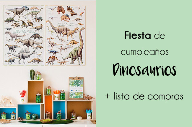 Fiestas: un cumpleaños alrededor de los dinosaurios + lista de la compra