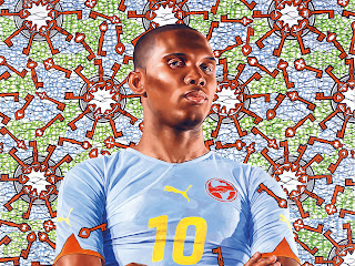 Etoo painting for PUMA Africa Campaign