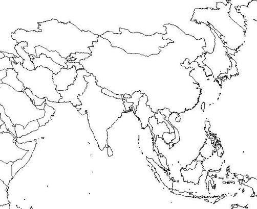 Blank Political Map Of Monsoon Asia