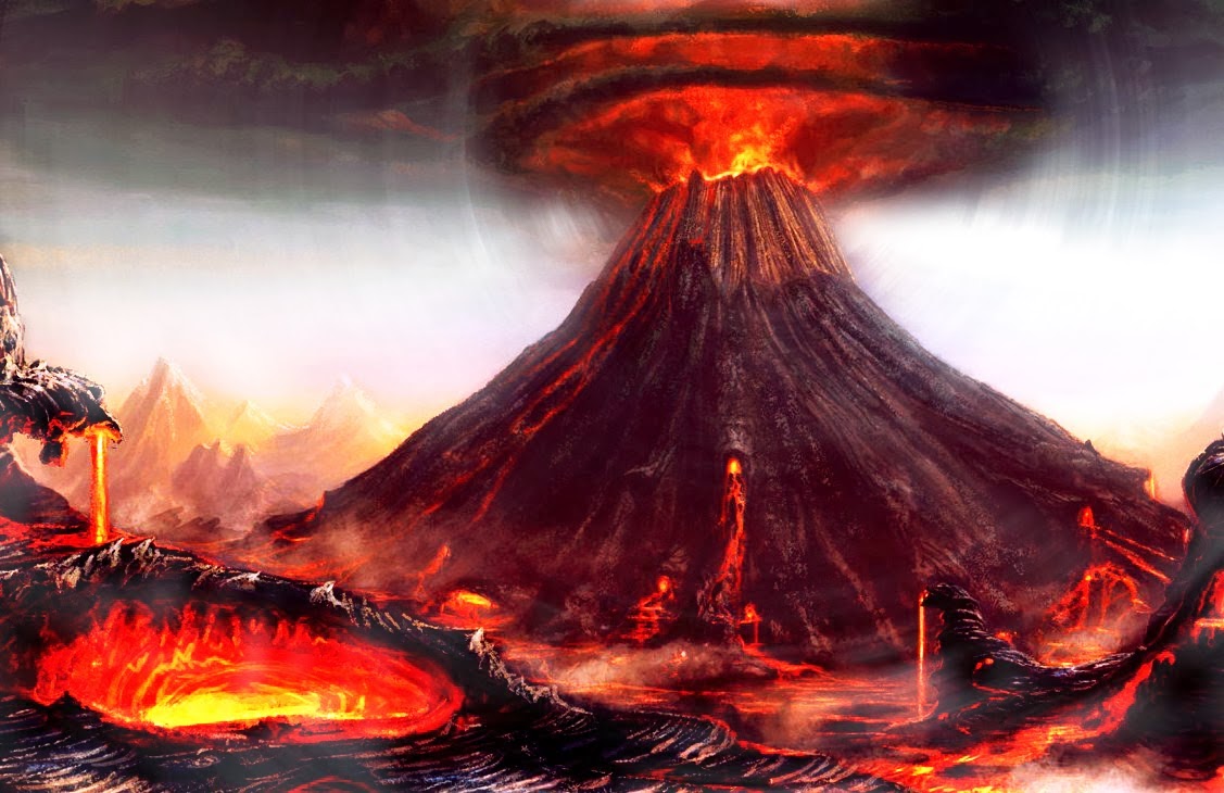 Gambar Bencana Alam Kartun Gambar ilustrasi bencana alam gunung meletus