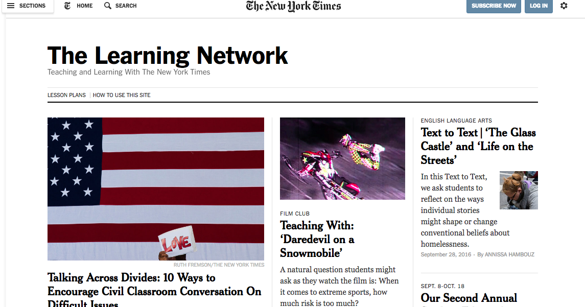 More Than News! The New York Times Learning Network