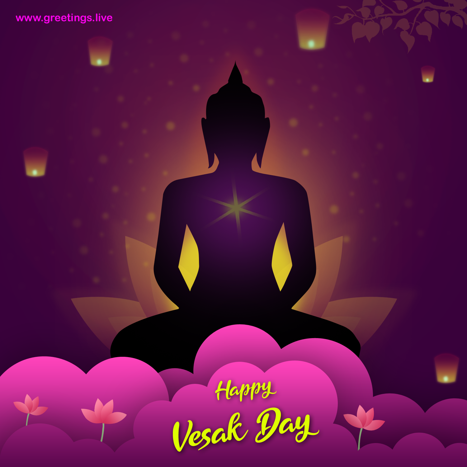 Greetings.Live*Free Daily Greetings Pictures Festival GIF Images Vesak