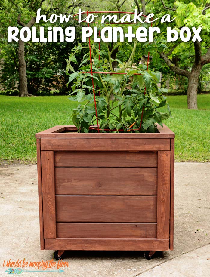 How Make a Rolling Planter Box | i should be mopping floor