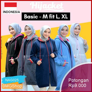 NAG025 Jacket Premium Edition Jaket Hoodie Wanita Hijab Murah Bmgshop