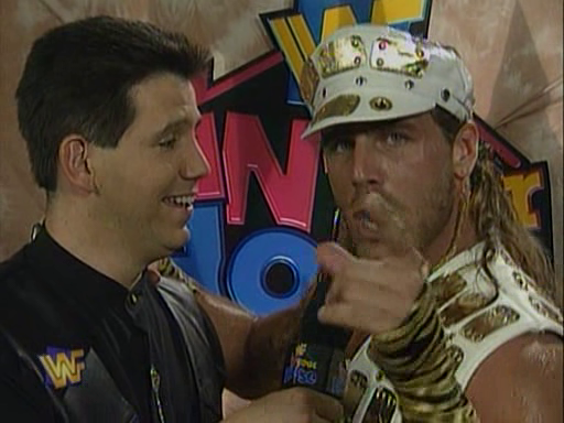 WWF / WWE - In Your House 2 - The Lumberjacks - Shawn Michaels spoke to Todd Pettingill about his upcoming match with Jeff Jarrett