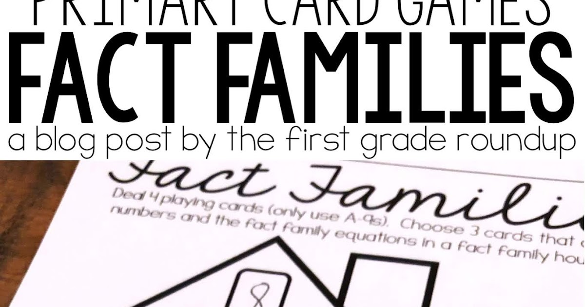Fact Family Math Card Game - Firstgraderoundup
