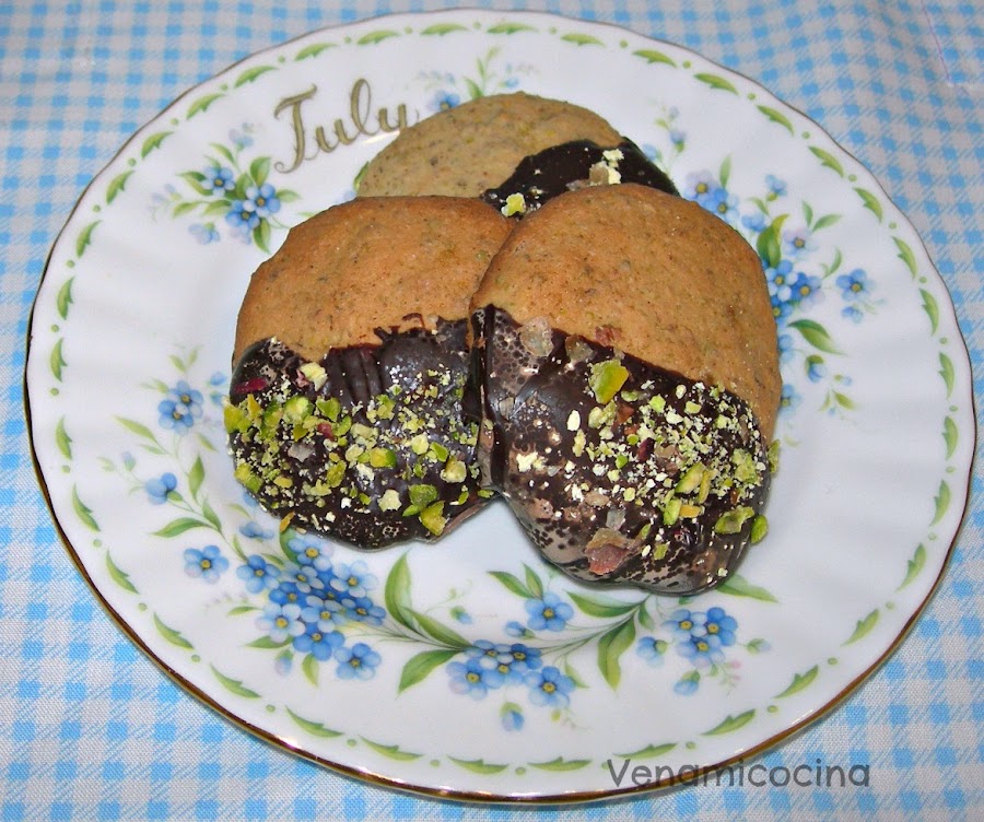 Galletas de pistacho y chocolate