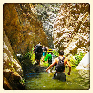 narrows tujunga swim san group big gabriel mts hollers resting rope sections anticipation hoots allows groups build stuff around fun