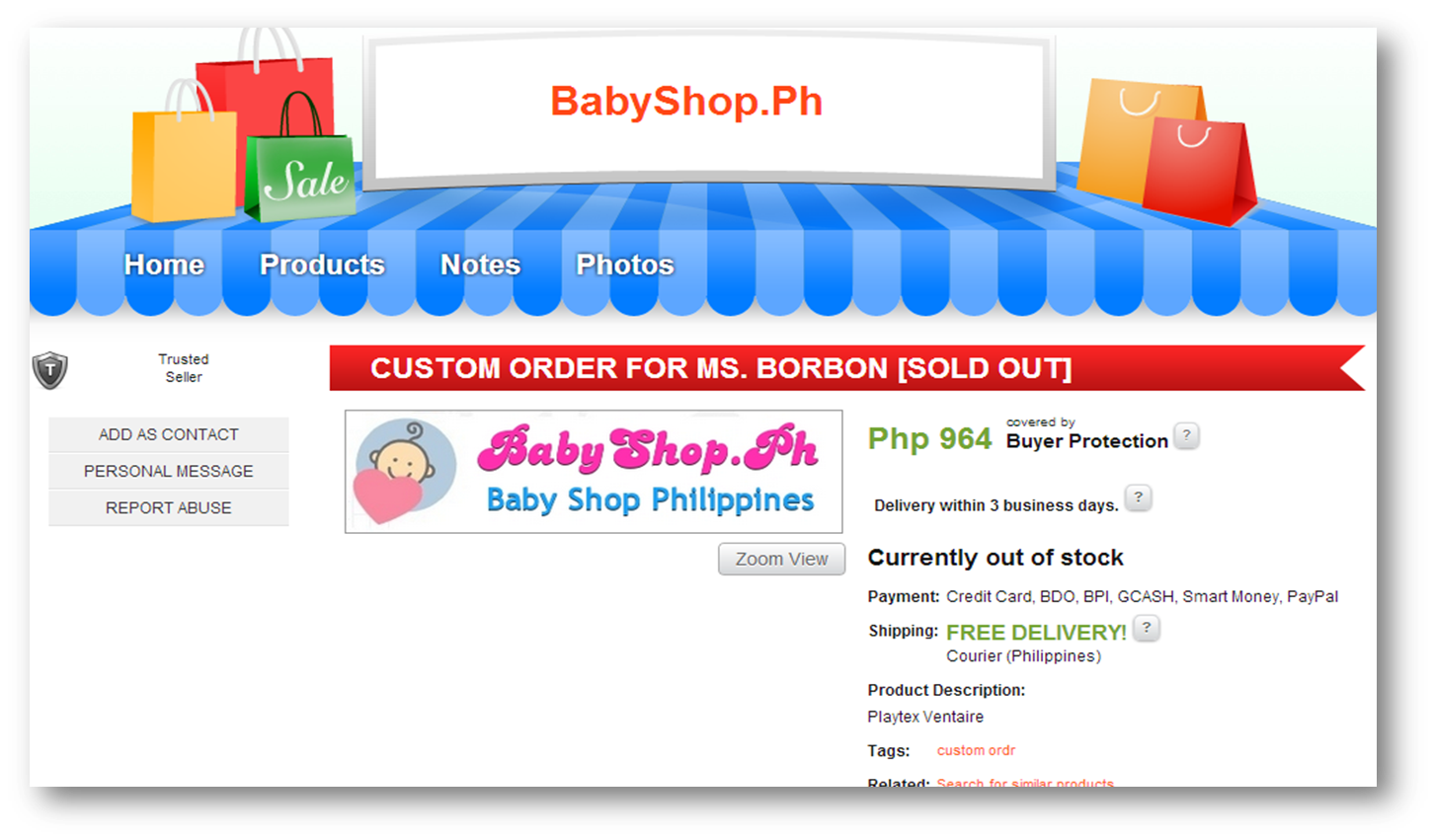My 1st Baby Shop Philippines Online Experience