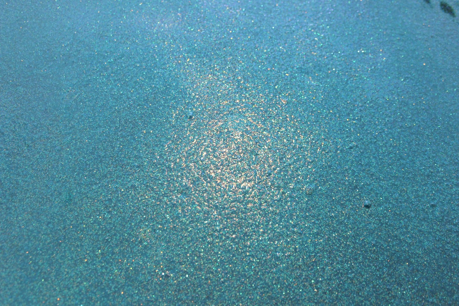 Lola, Tangled DIY Turquoise Glitter Epoxy Floor