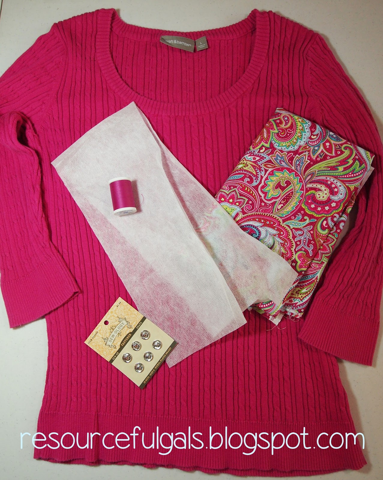 The Resourceful Gals DIY Cardigan Sweater Refashion