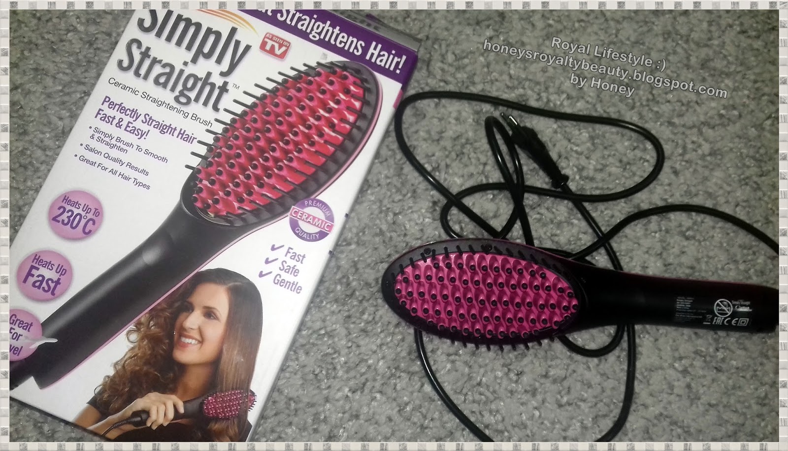 Royal Lifestyle Simply Straight Straightening Brush