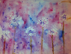 dandelion watercolor class kid angela anderson paintings dandelions watercolour masking