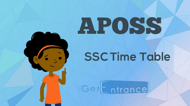 APOSS SSC Time Table APOSS SSC Time Table